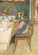 Carl Larsson A Late-Riser-s Miserable Breakfast china oil painting artist